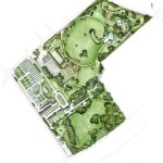 Illustrations jardins nantais - Parc du grand Blottereau - Plan aquarelle